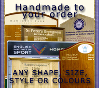 Photo montage displaying honor boards made to any size, shape or color