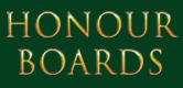 Honour Boards title shown as incised lettering into an oak veneer and finished in gold leaf